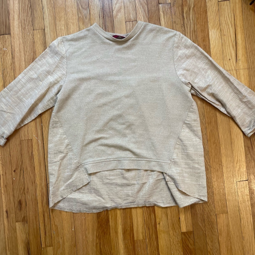 4/$25 Lola Girls Gold Three Quarter Sleeve Blouse Size XXL / 20 Made in Canada